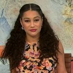 Morgan's floral print ruched dress on NBC News Daily