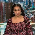 Morgan’s black floral smocked dress on NBC News Daily