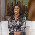 Morgan’s grey animal print shirtdress on Good Morning America