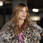 Morgan's leopard fur jacket on High Potential