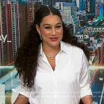 Morgan’s white elastic waist shirt on NBC News Daily