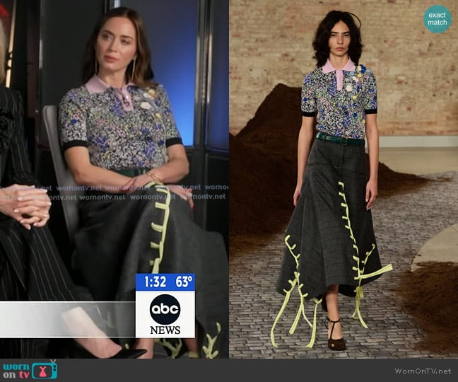 Moschino Fall 2026 Collection worn by Emily Blunt on Good Morning America