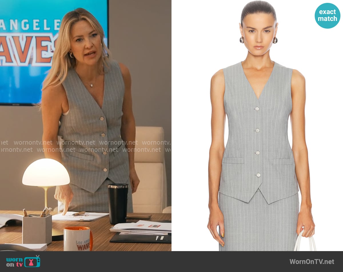 Moschino Jeans Vest Top worn by Isla Gordon (Kate Hudson) on Running Point