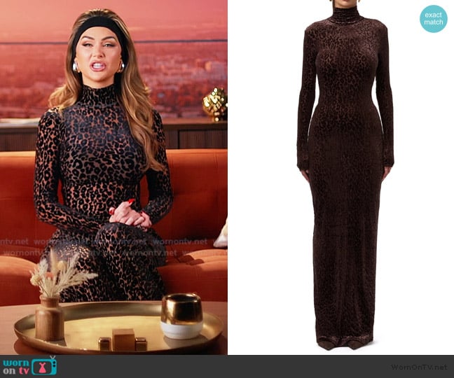 Naked Wardrobe Burnout Long Sleeve Maxi Dress worn by Lala Kent on The Valley