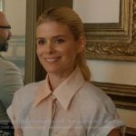 Nancy’s pastel palm print top and skirt on Imperfect Women