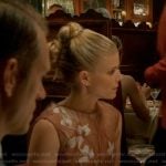 Nancy's pink floral organza mini dress on Imperfect Women