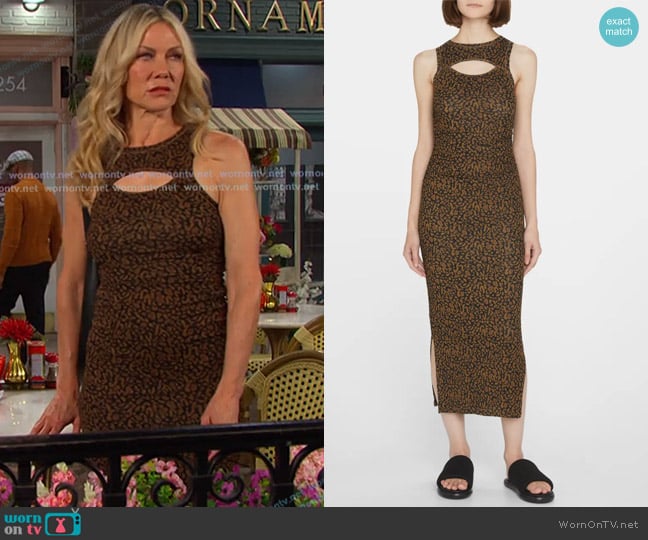 Nanushka Rilo Racerback Midi Dress worn by Kristen DiMera (Stacy Haiduk) on Days of our Lives
