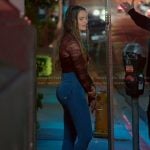 Natalie’s burgundy lace bodysuit on The Valley