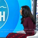 Natalie's red knit midi dress on Today