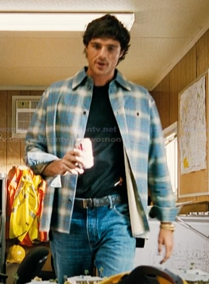 Nate’s blue plaid shirt on Euphoria