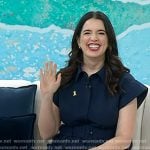 Kate Bowler’s navy belted dress on Today