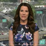 Heather’s navy floral print dress on Good Morning America