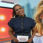 Nessa Diab’s belted denim dress on Today