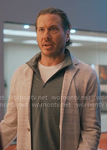 Ness's grey hoodie blazer on Running Point