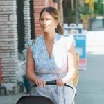 Nia’s blue floral print romper on The Valley