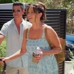 Nia’s blue floral tiered dress on The Valley