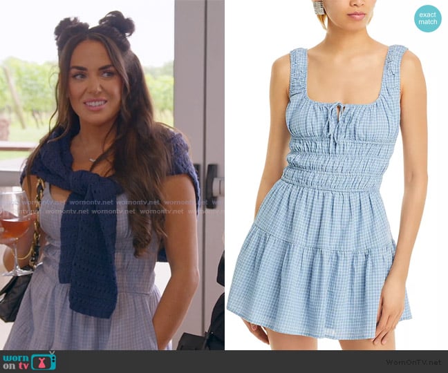 Nia Salt Square Neck Babydoll Dress worn by Rosie DiMare on The Real Housewives of Rhode Island