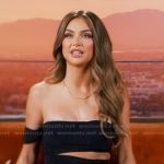 Lala’s black off shoulder confessional dress on The Valley