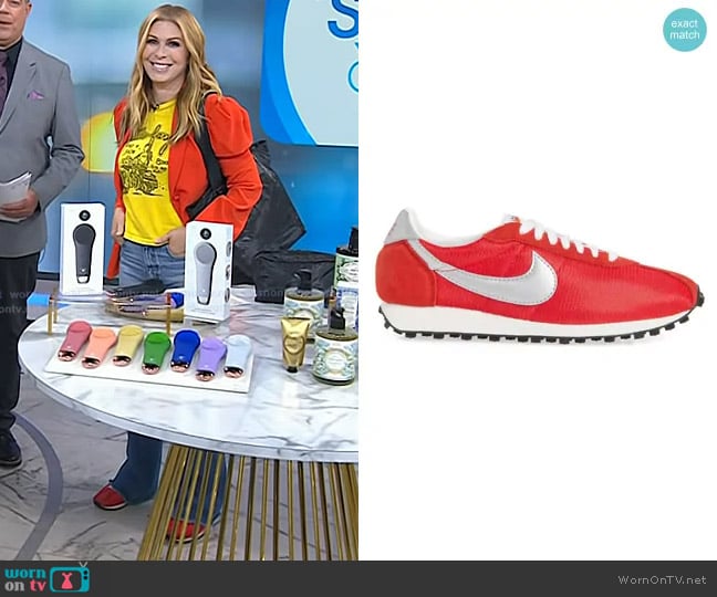 Nike LD-1000 Sneaker in University Red Silver Sail worn by Jill Martin on Today