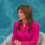 Norah O’Donnel’s pink shirtdress on CBS Mornings