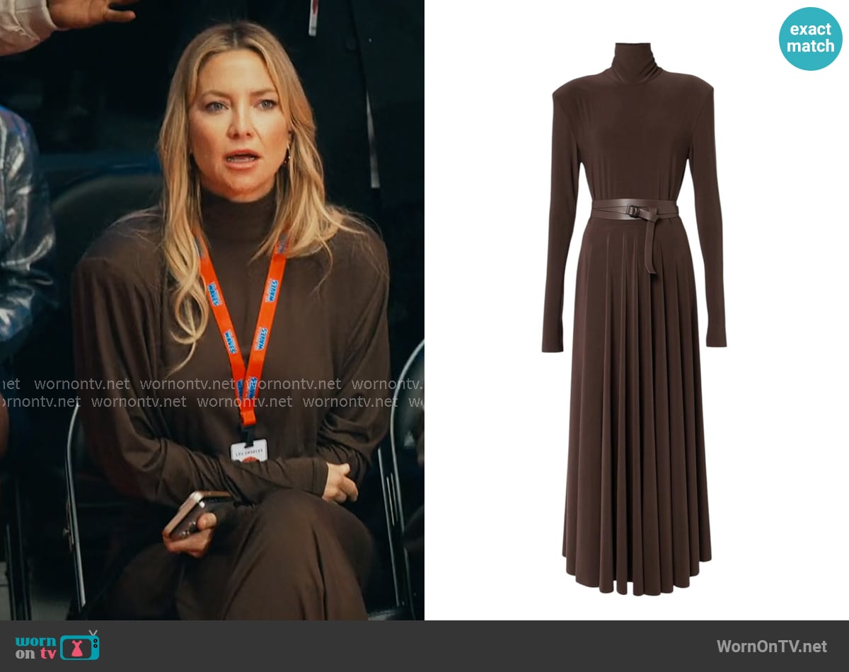 Isla’s brown long sleeved dress on Running Point