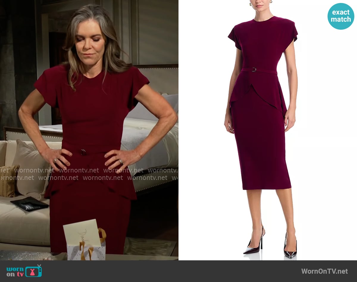 Diane’s red peplum dress on The Young and the Restless