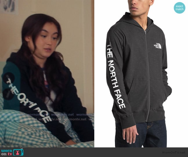 North Face Black Zip Up Hoodie worn by Katherine Song-Covey (Anna Cathcart) on XO Kitty