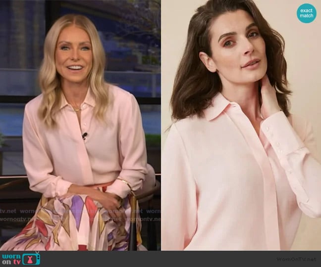 Numi The Simone Button-Up Blouse worn by Kelly Ripa on Live with Kelly and Mark