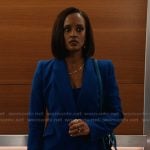 Olympia's blue asymmetric blazer on Matlock