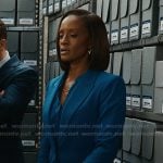 Olympia’s blue button cuff blazer on Matlock