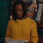 Olympia's yellow distressed sweater on Matlock