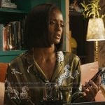 Olympia’s green zebra print pajamas on Matlock