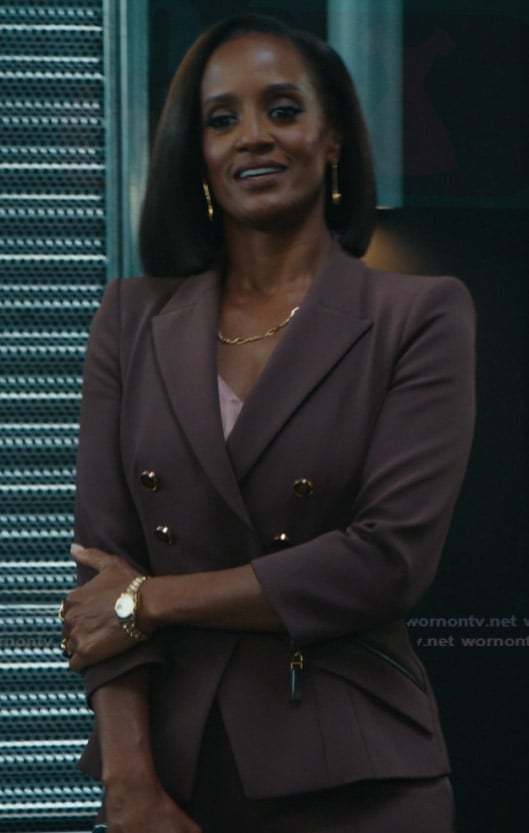 Olympia’s brown double breasted blazer on Matlock