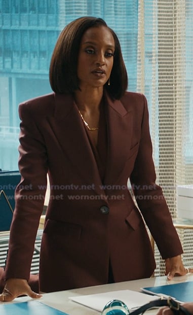 Olympia's burgundy blazer on Matlock