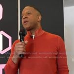 Craig’s orange quarter-zip sweater on Today