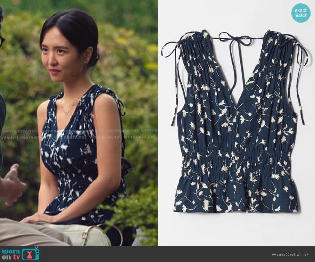 & Other Stories Gathered Top worn by Jiwon Ahn  on XO Kitty