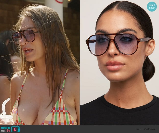 Otra Stevie - Tortoiseshell Sunglasses worn by Amanda Batula on Summer House