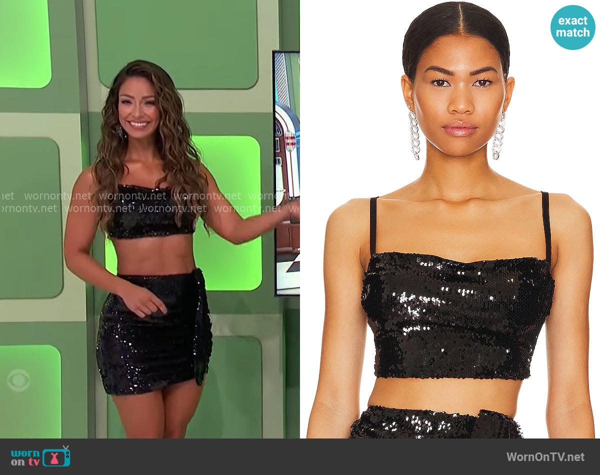 OW Collection Sequin Top worn by Manuela Arbeláez on The Price is Right
