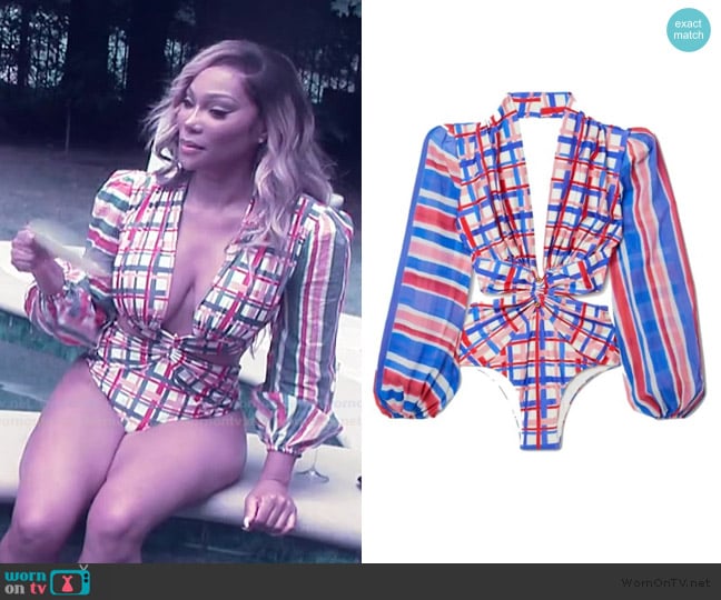 Patbo Riviera Cutout Swimsuit worn by Angela Oakley on The Real Housewives of Atlanta