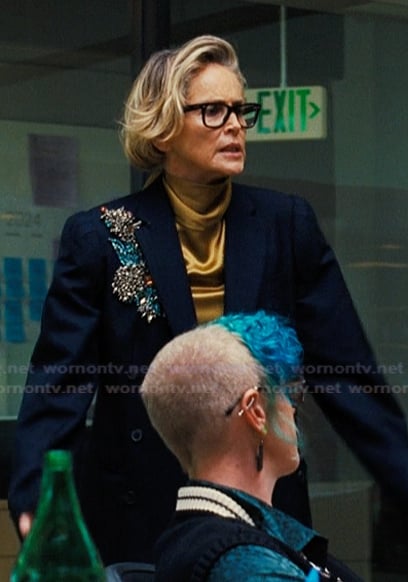 Patty’s blue embellished blazer on Euphoria