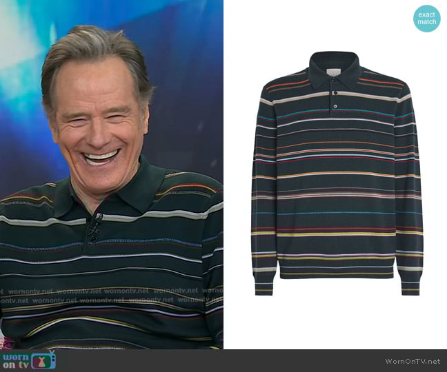 Bryan Cranston’s green stripe polo on Today