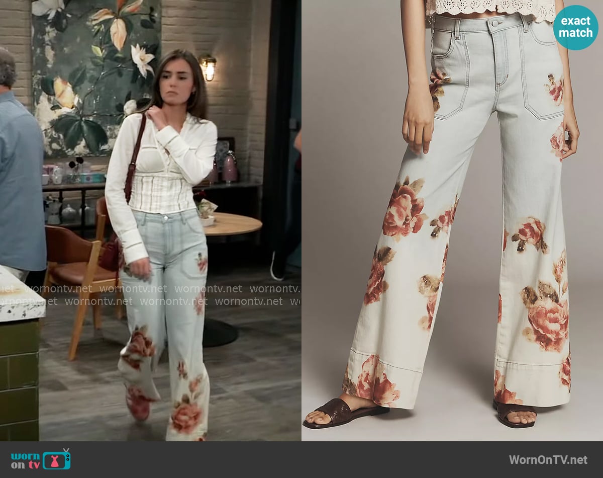 Emma’s floral jeans on General Hospital