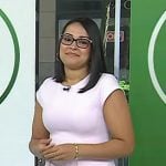 Yanely Espinal’s pink cap sleeve mini dress on Today