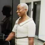 Pinky’s white button front dress on The Real Housewives of Atlanta