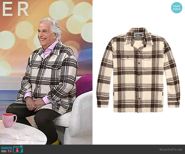 Polo Ralph Lauren Natural Checked Wool Shirt worn by Henry Winkler on Today