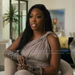 Porsha’s one shoulder confessional dress on The Real Housewives of Atlanta