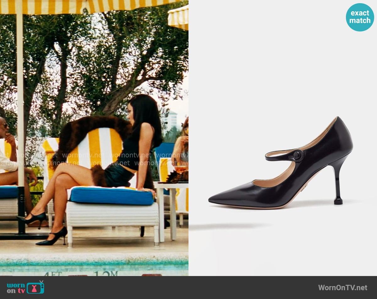 Prada Leather Mary Jane Pumps worn by Maddy Perez (Alexa Demie) on Euphoria