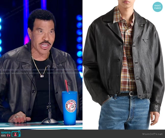 Prada Nappa Leather Jacket worn by Lionel Richie on American Idol
