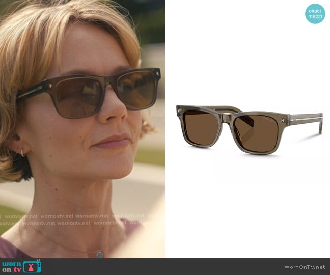 Prada Rectangular Sunglasses worn by Lindsay Crane-Martín (Carey Mulligan) on Beef