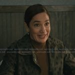 Jules’s brown printed jacket on Elsbeth